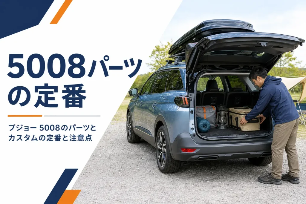 プジョー 5008のパーツとカスタムをまとめた記事のアイキャッチ