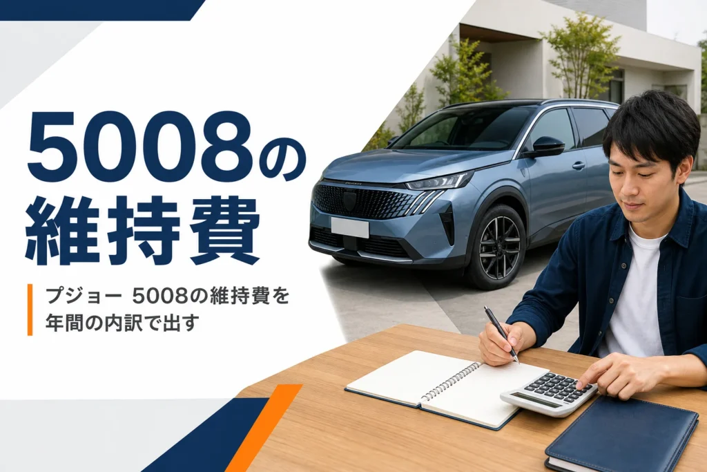 プジョー 5008の維持費の内訳をまとめた記事のアイキャッチ