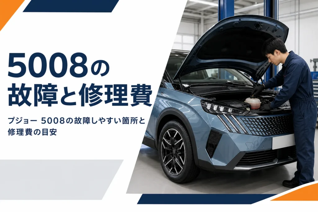 プジョー 5008の故障しやすい箇所をまとめた記事のアイキャッチ