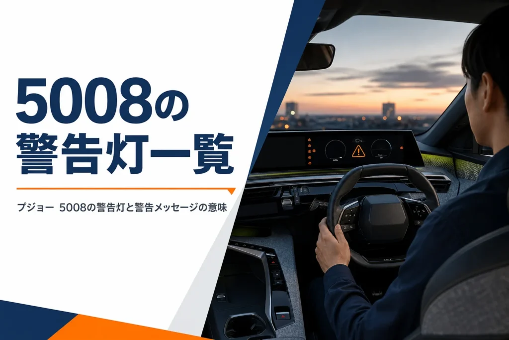 プジョー 5008の警告灯と警告メッセージをまとめた記事のアイキャッチ