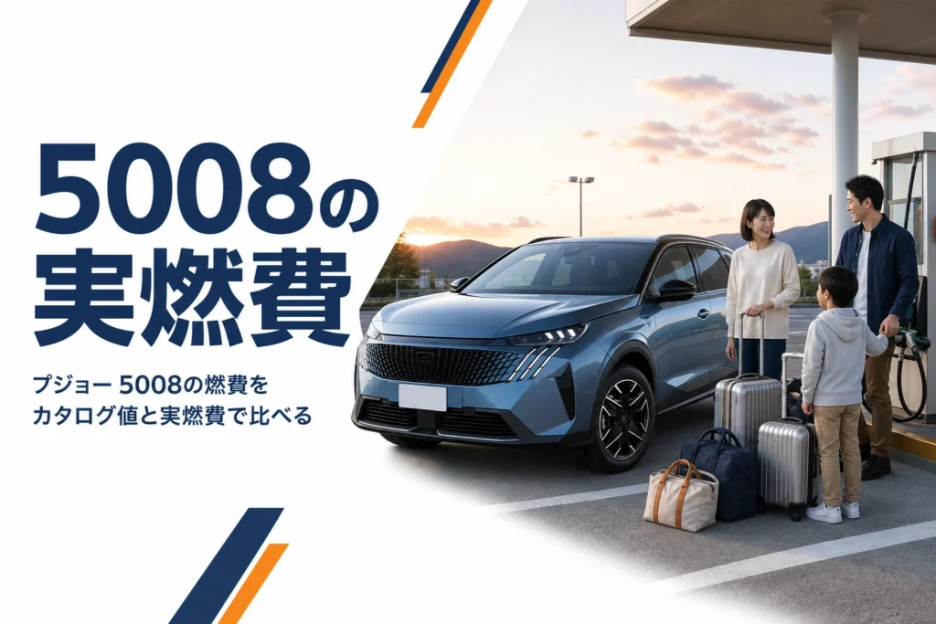 プジョー 5008の燃費と実燃費をまとめた記事のアイキャッチ