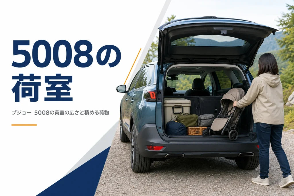 プジョー 5008の荷室の広さをまとめた記事のアイキャッチ