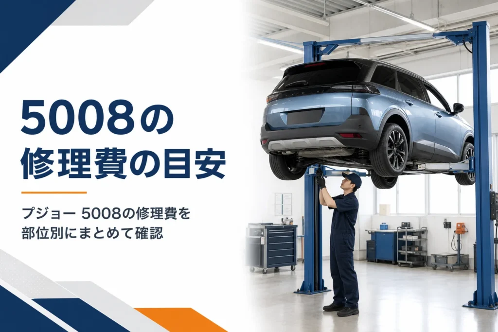 プジョー 5008の修理費の目安をまとめた記事のアイキャッチ